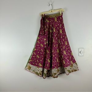 Reversible Upcycled Magic Sari Wrap Maxi Skirts